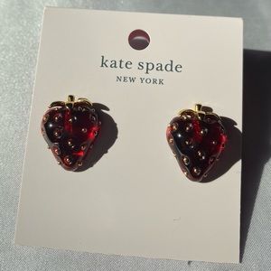 Kate Spade Picnic Perfect Strawberry Stud Earrings - BRAND NEW with Tags